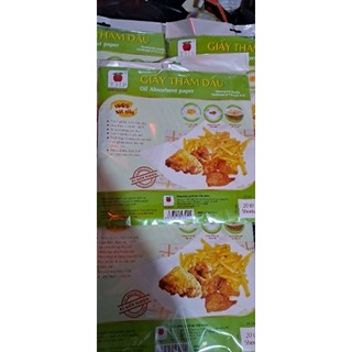 ( Combo 5 xấp =100 tờ) Giấy thấm dầu THP