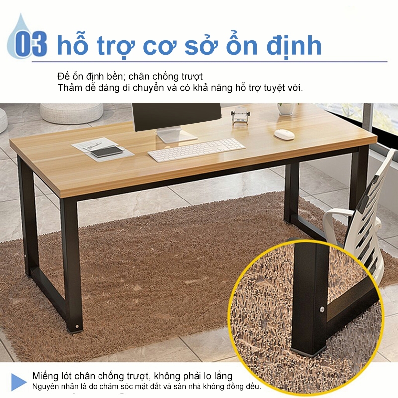 Bàn làm việc đa năng bàn học gỗ BÀN LÀM VIỆC đa năng chân sắt dùng cho văn phòng | BigBuy360 - bigbuy360.vn