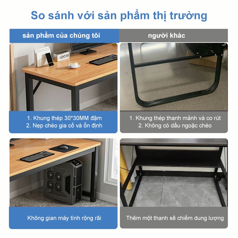Bàn làm việc đa năng bàn học gỗ BÀN LÀM VIỆC đa năng chân sắt dùng cho văn phòng | BigBuy360 - bigbuy360.vn