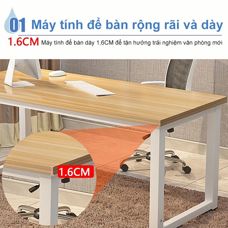 Bàn làm việc đa năng bàn học gỗ BÀN LÀM VIỆC đa năng chân sắt dùng cho văn phòng | BigBuy360 - bigbuy360.vn