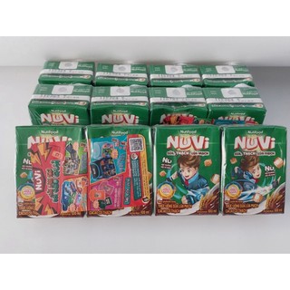 Lốc 4 hộp x 100ml Sữa Nuvi Lúa Mạch Ca Cao, Dâu, Cam có thạch, nho