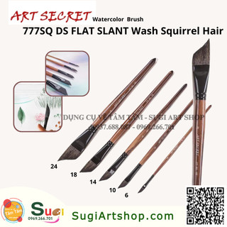 Cọ vẽ màu nước art secret lông sóc đầu vát- art secret 777 sq ds