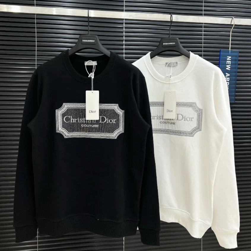 Áo Nỉ Swt Nam Nữ Christian Dior Logo In Nhiệt Cực Nét Chất Liệu Nỉ Bông Dày Dặn Form Dáng Boy Phố Cực Hot Trend 2023