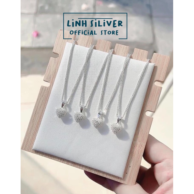 Dây chuyền bạc mặt tim xinh xắn bạc S925- dây chuyền nữ