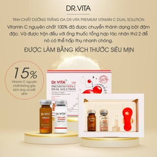 Bột vitamin c sáng da nguyên chất dr.vita vip premium vita c dual solution - daycell