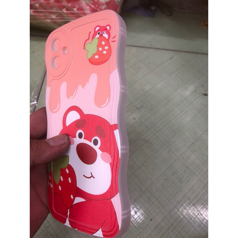 Ốp Sámung A05 ; A05S gấu dâu thời trang bảo vệ Camera .