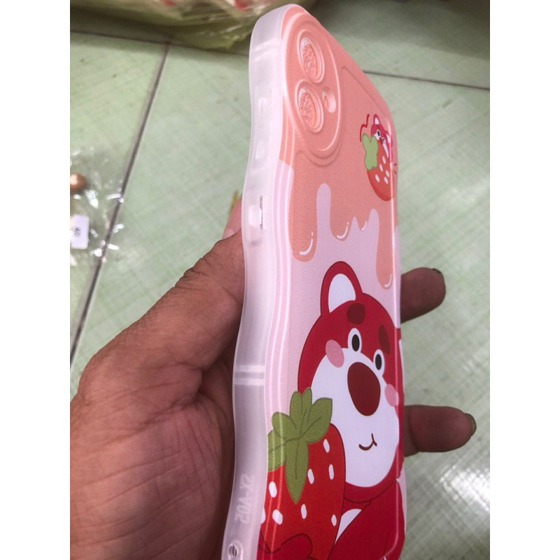 Ốp Sámung A05 ; A05S gấu dâu thời trang bảo vệ Camera .