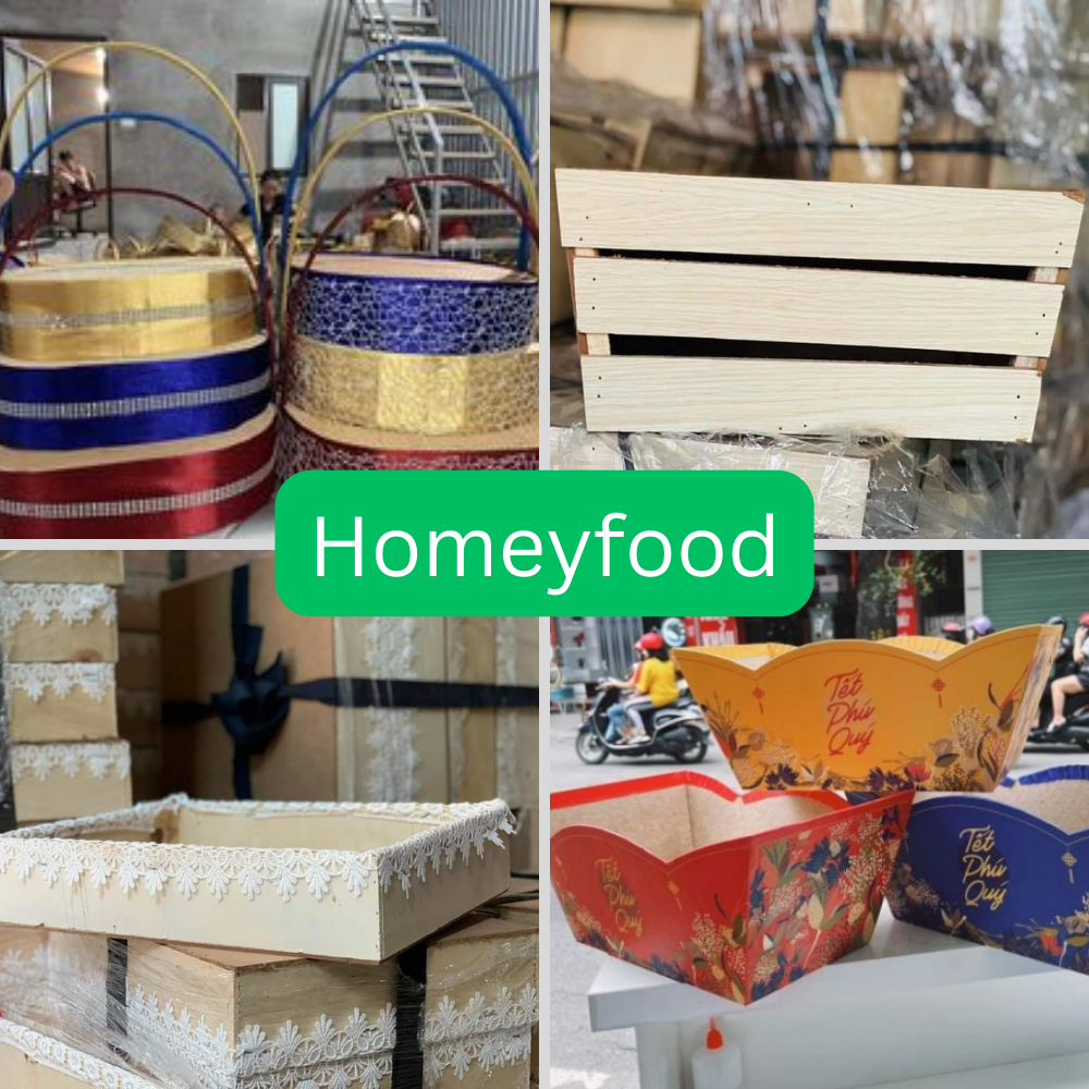 Khay - Trụ - Thuyền - Lẵng LÊN SET QUÀ TẾT rẻ, đẹp, bền giá Xưởng