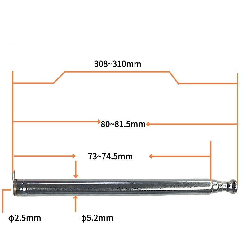 ĂNTEN  RADIO 5 PHẦN RÚT GỌN, ANTEN VÔ TUYẾN ĐIỀU KHIỂN TỪ XA CỬA ĐIỆN, DIY LOA BLUETOOTH