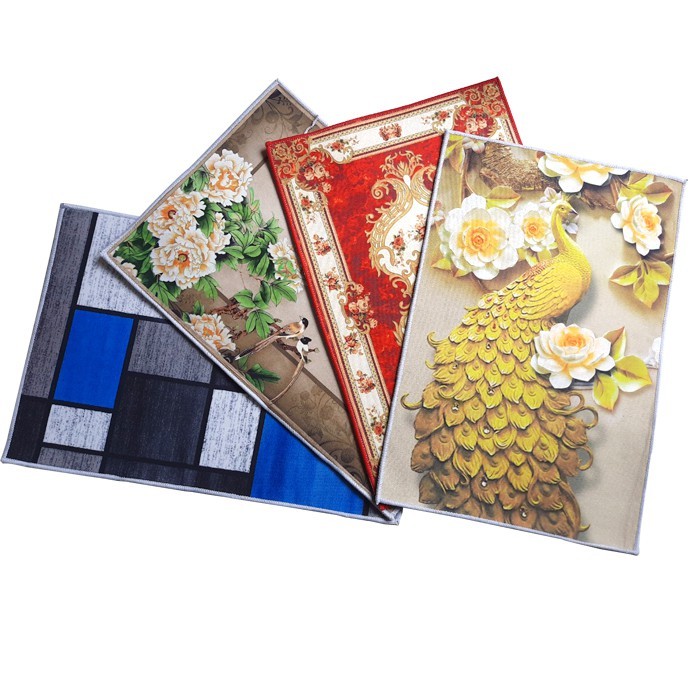 Thảm chùi chân kích thước 40x60cm đế Silicon trống trơn trượt hàng chính hãng Phòng Ngủ Xanh thấm hút tốt sang trọng