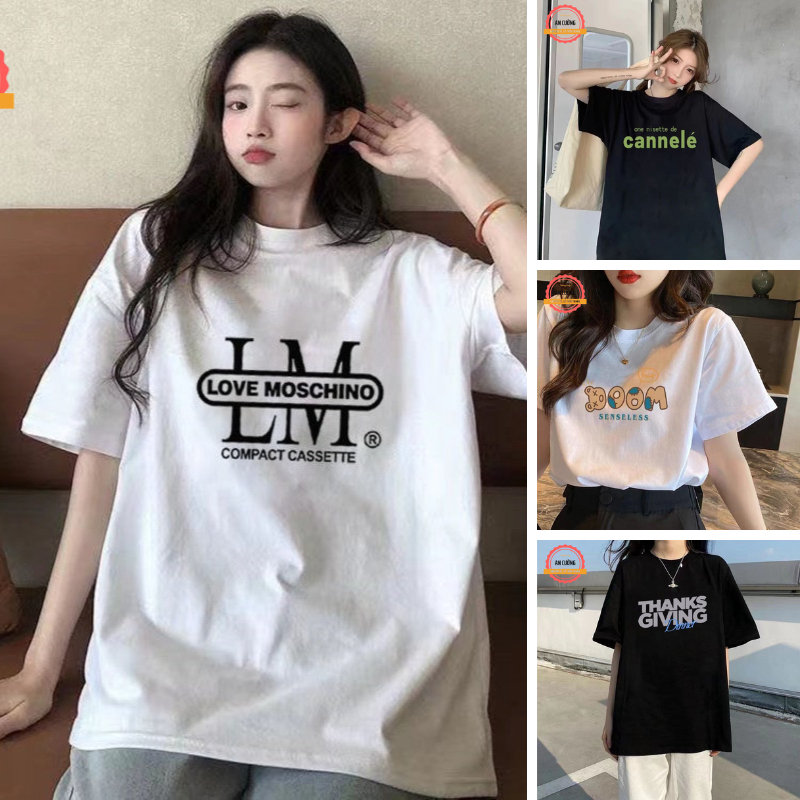Áo thun nữ, áo phông nữ tay ngắn cổ tròn chất cotton co giãn 4 chiều nhiều mẫu