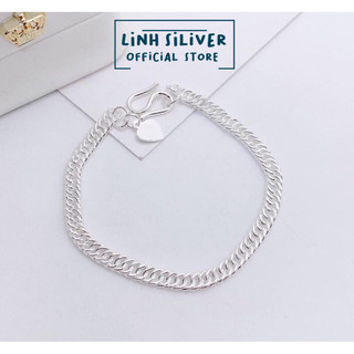 Lắc tay nam dây kép bạc ta