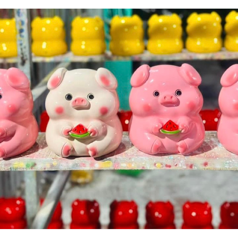 Heo đất Dưa Hấu cute đựng tiền, trang trí, quà tặng ý nghĩa Ống tiết kiệm TIEMHEOSODA