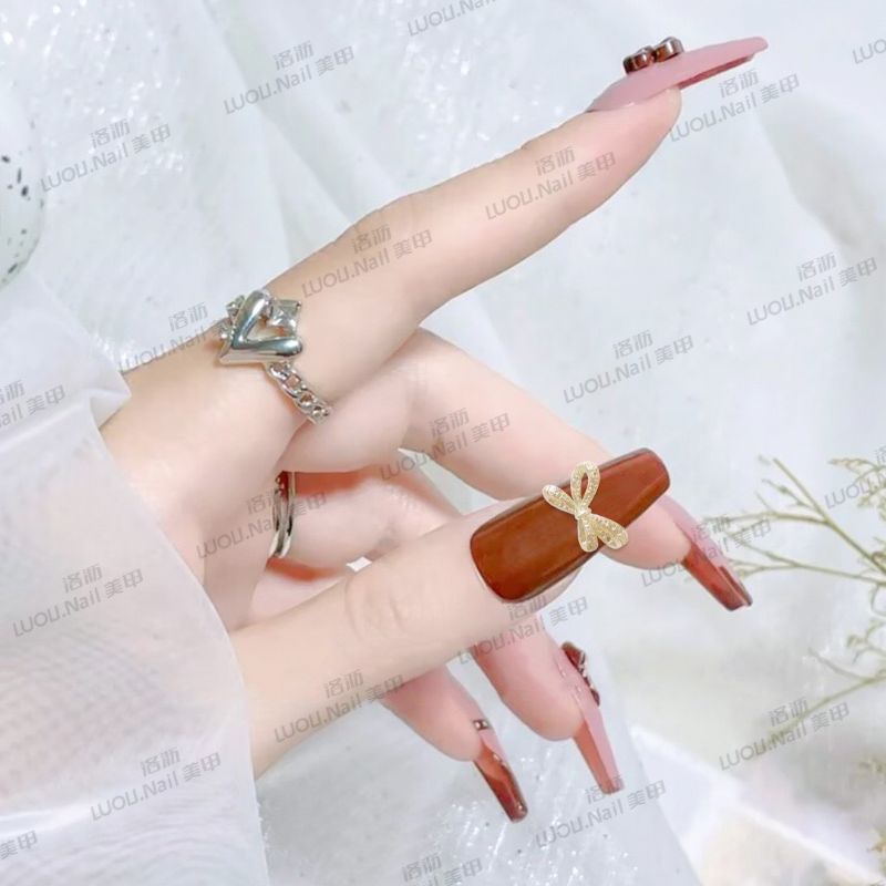 Tổng hợp charm nơ bạc,nơ vàng gắn trang trí móng tay mã mới chọn lẻ