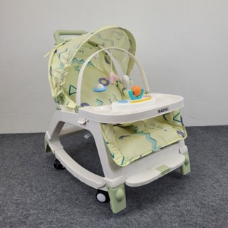 Nôi Rung, Ghế Rung Nhún Bập Bênh Kiêm Ghế Ăn Dặm Cho Bé Có Bánh Xe Và Đồ Chơi[Hàng Cao Cấp] SMTDA121