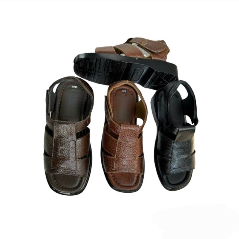 Giày sandal nam da bò nam tuổi trung niên