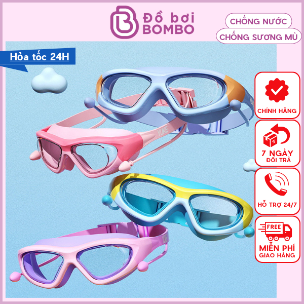 Kính Bơi Trẻ Em Yuke Kèm Bịt Tai Chống Nước Chống Sương Mù phù hợp cho bé từ 1-10 tuổi