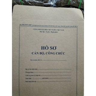 Túi hồ sơ cán bộ công chức