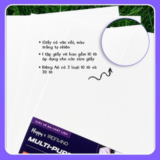 [DA ĐEN - QUẬN 3] Giấy Vẽ Happy Multi Purpose Paper 200gsm (Mới)