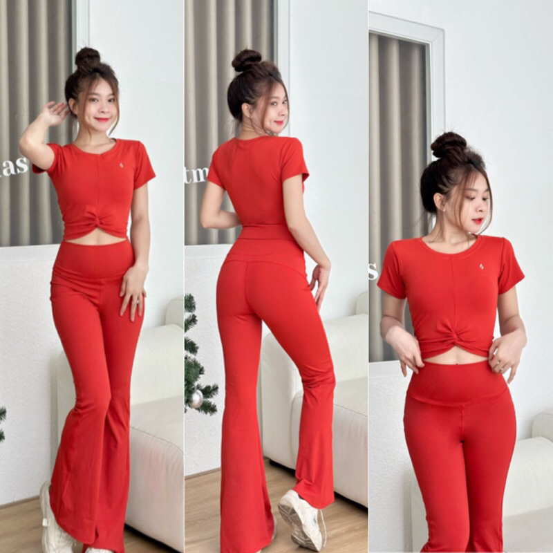 Bộ đồ quần ống loe thể thao Zumba tập gym yoga aerobic