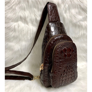 Túi đeo chéo nam, da cá sấu thật, túi VIP