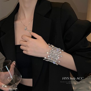 Vòng tay đá đeo tay nữ kim cương lấp lánh Bling Bling sang chảnh Hàn Quốc - lịilịil X