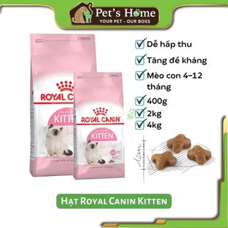 Hạt Royal Canin Kitten [2kg - 1kg - 400g] cho mèo con 4-12 tháng tuổi tăng miễn dịch Pháp