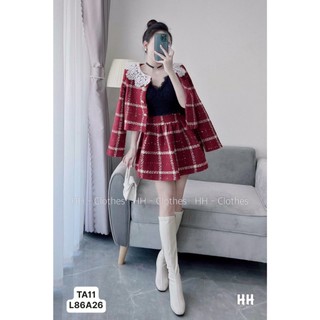 Set sắc sét đỏ cổ ren đẹp mê luôn ạ e full 2 size S.M sang sịn lắm ạ T11
