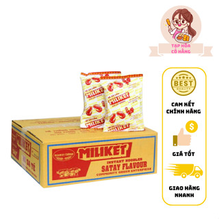 Thùng Mì Sa Tế MILIKET Giấy Vàng Gói 75g