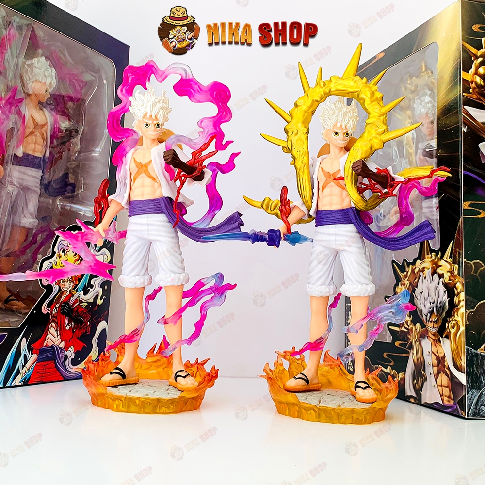 Mô hình Luffy Gear 5 bản Nika cầm Tia sét cao 21cm Fullbox siêu ngầu - Đảo Hải tặc - Figure One Piece