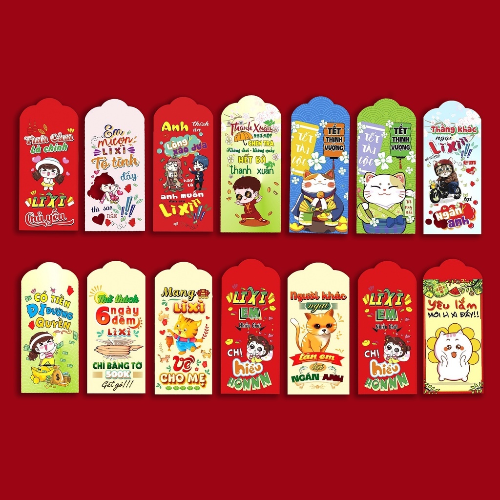 Set 10 Phong Bao Lì Xì Tết 2024