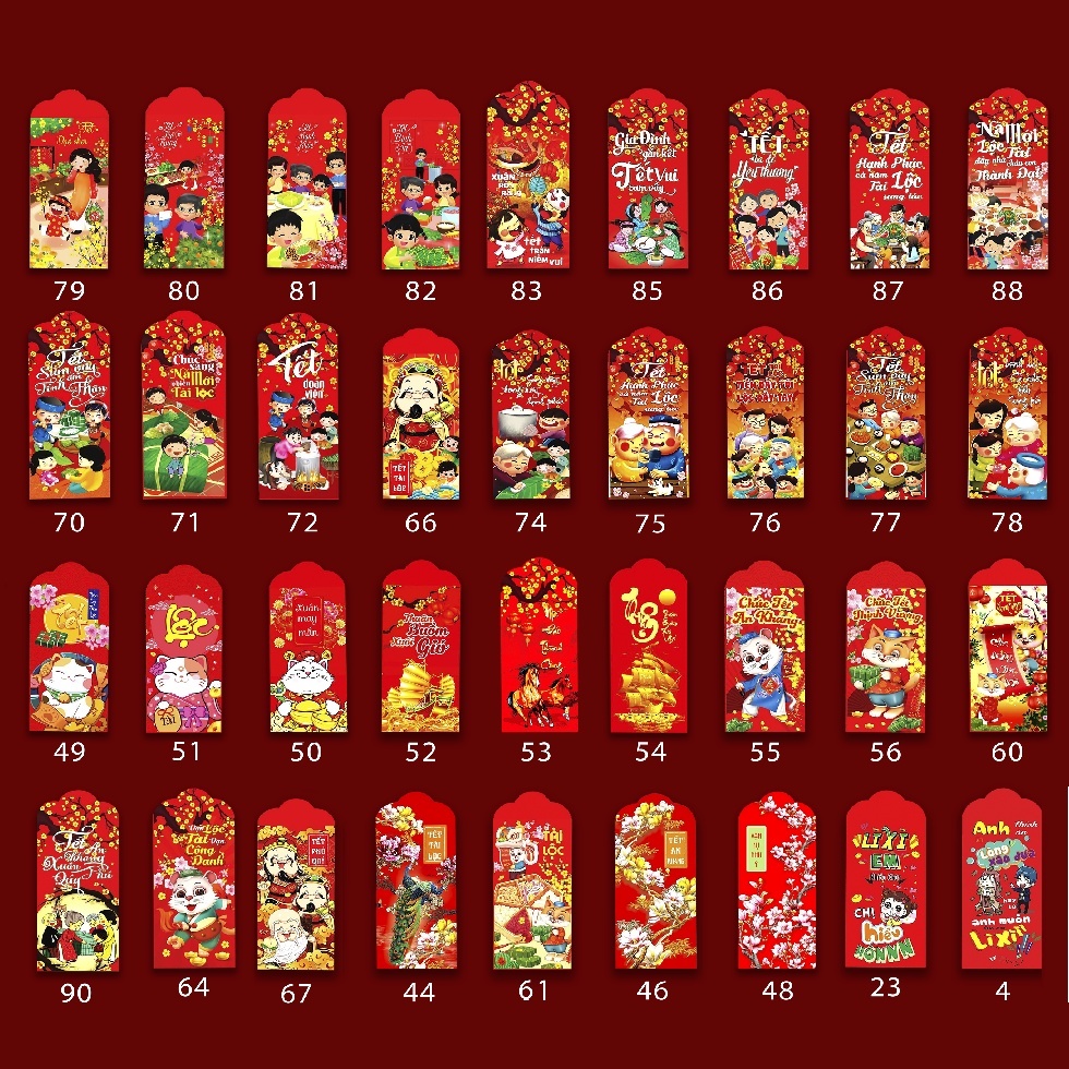 Set 10 Phong Bao Lì Xì Tết 2024