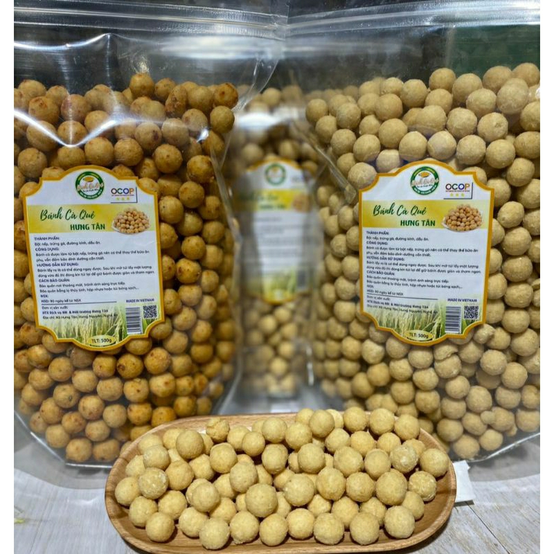 BÁNH CÀ (BÁNH NHÃN) (GIÒN, ĐẶC RUỘT) 500gram_ từ bột nếp, trứng gà, không phụ gia, An toàn vệ sinh thực phẩm