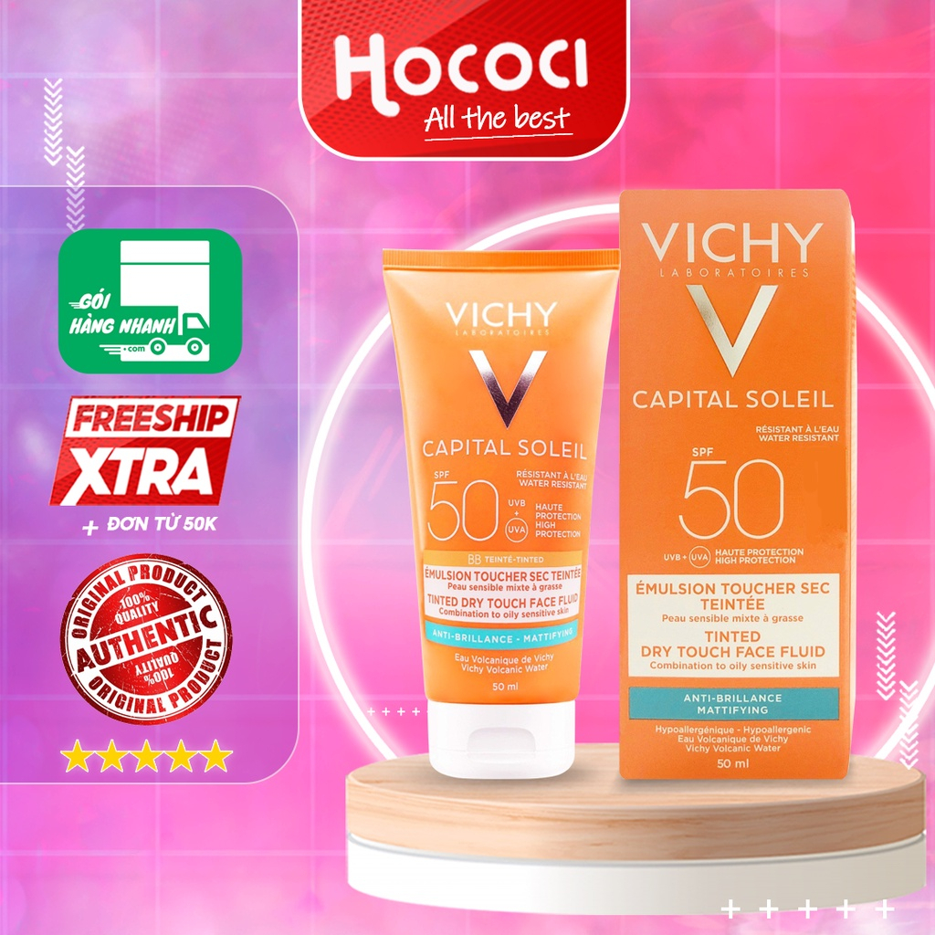 Kem Chống Nắng Vichy Capital Soleil Mattifying Dry Touch Face Fluid 50ml