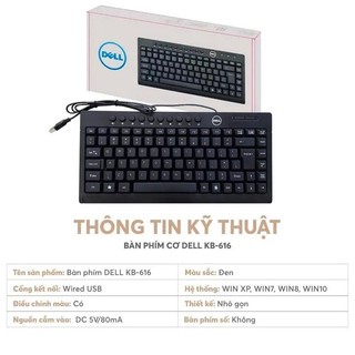 Bàn phím mini dell bk616, kb211, bàn phím dell mini kb-616 usb multimedia