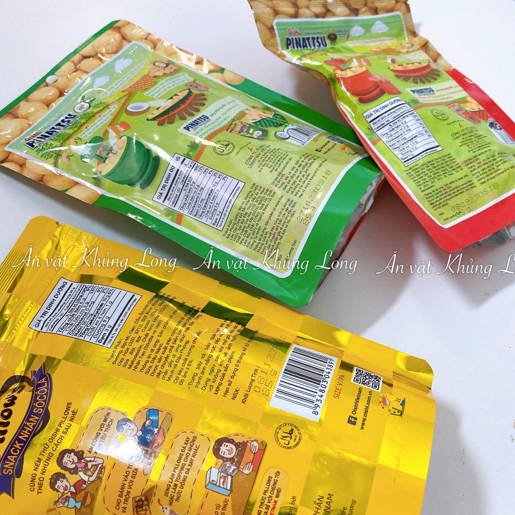 Đậu Phộng Pinattsu Oishi vị socola/vị Mực Cay gói