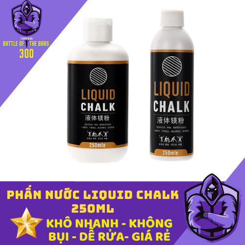 PHẤN NƯỚC LIQUID CHALK 250ml NHANH KHÔ tập leo núi,kéo co, hít xà, nâng tạ - VNBB300