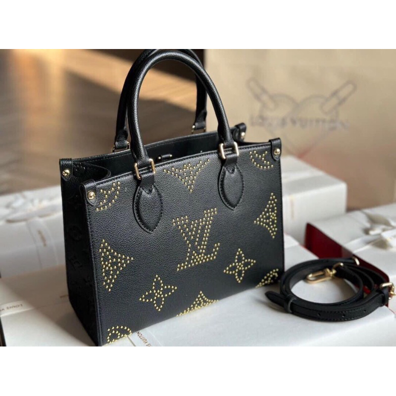 Túi lv onthego mới nhất 2023 hoạ tiết gắn đinh 2 box vip xịn sò