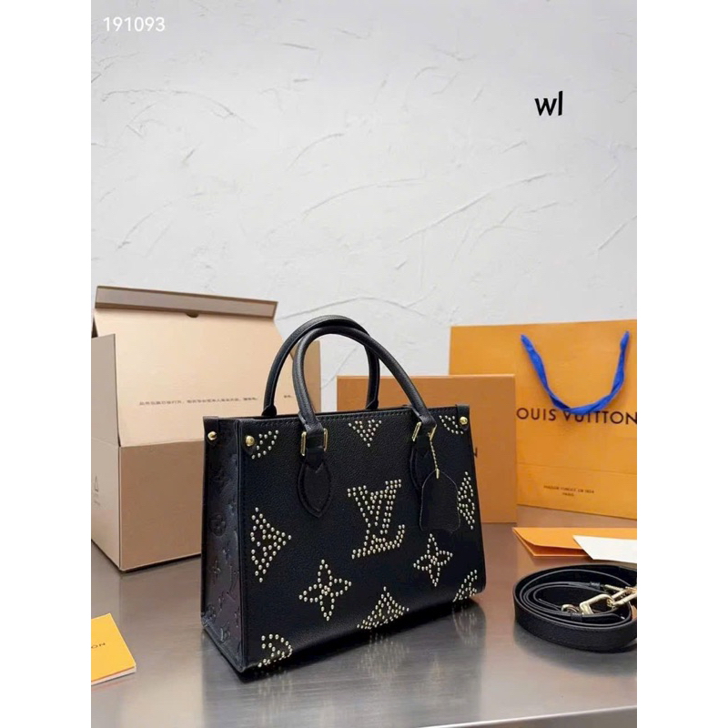 Túi lv onthego mới nhất 2023 hoạ tiết gắn đinh 2 box vip xịn sò