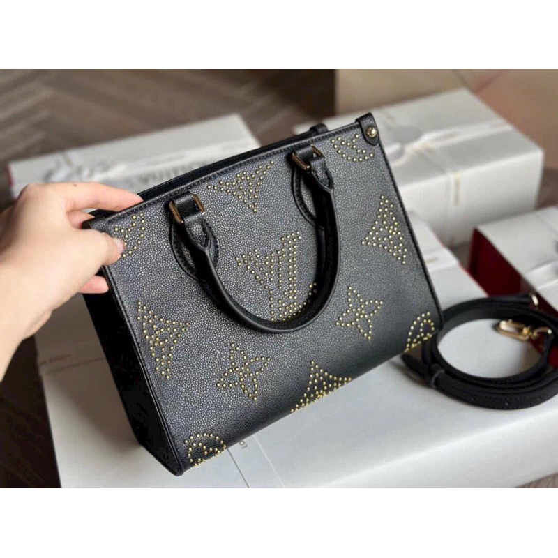 Túi lv onthego mới nhất 2023 hoạ tiết gắn đinh 2 box vip xịn sò