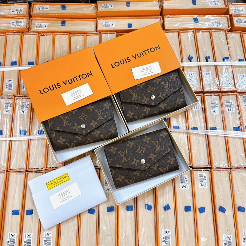 Ví ngắn lv bì thư cầm tay bỏ túi 15cm có hộp