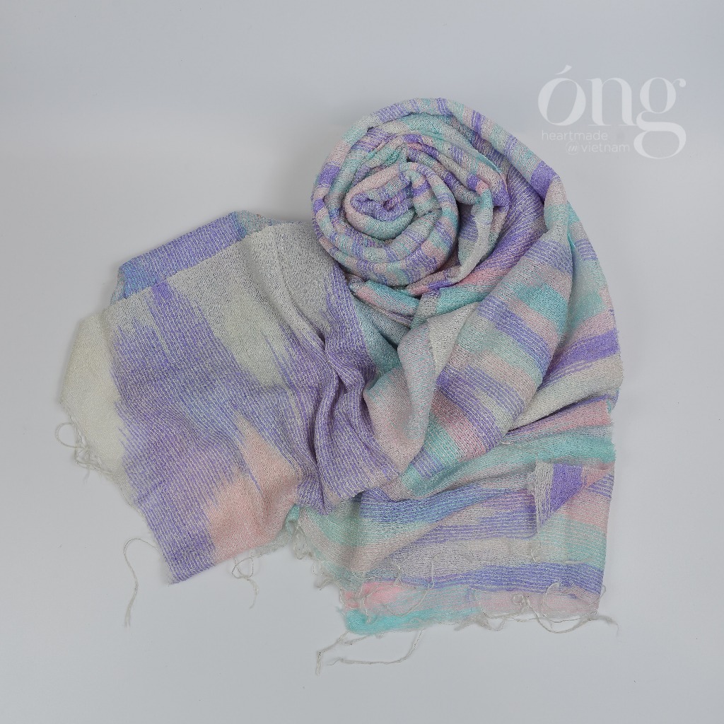 Khăn quàng cổ chất liệu Cotton cao cấp - nhuộm an toàn - dệt truyền thống Việt Nam