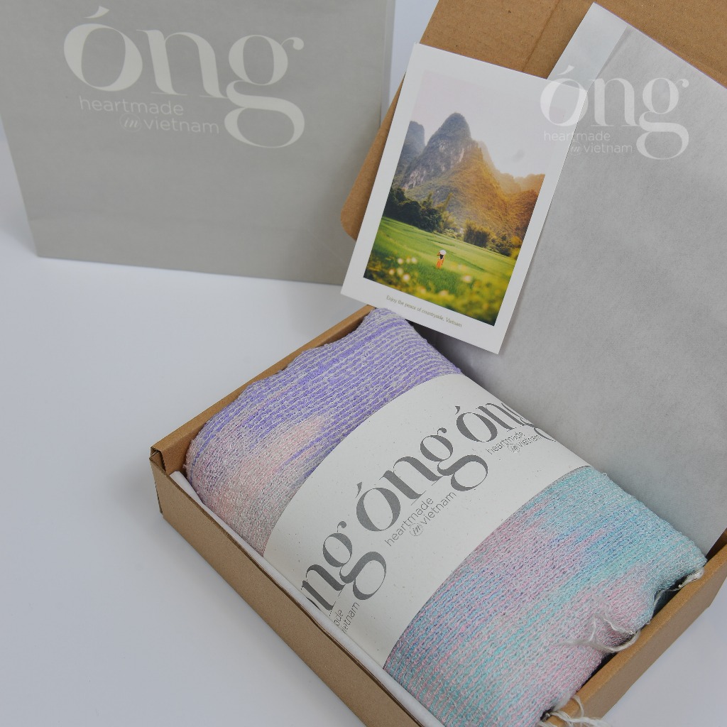 Khăn quàng cổ chất liệu Cotton cao cấp - nhuộm an toàn - dệt truyền thống Việt Nam
