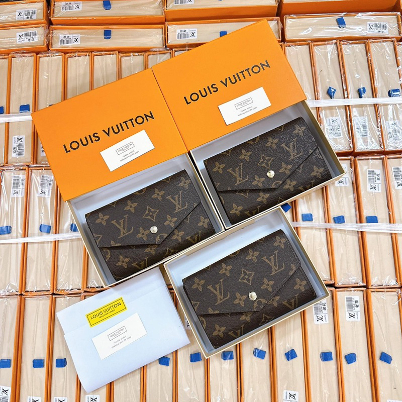 Ví ngắn lv bì thư cầm tay bỏ túi 15cm có hộp