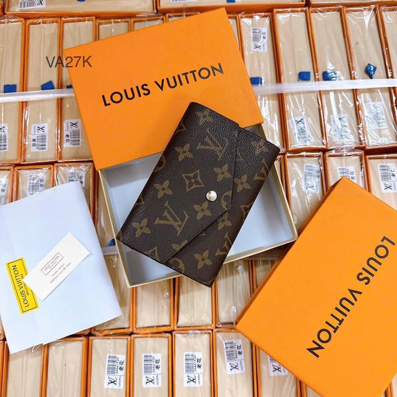 Ví ngắn lv bì thư cầm tay bỏ túi 15cm có hộp