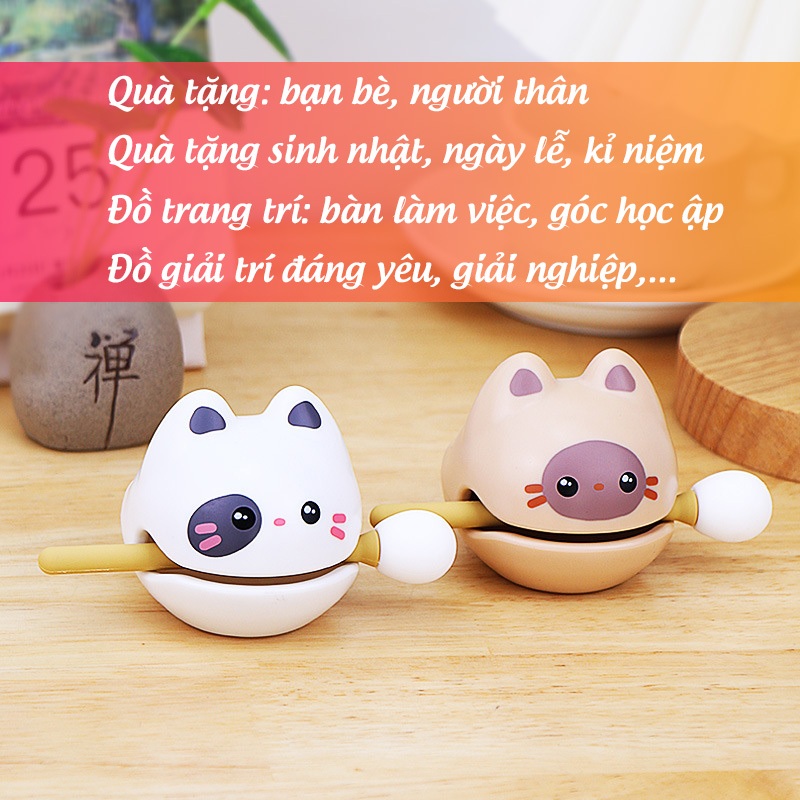 Gõ Mõ Mini Hình Mèo Dễ Thương Mõ Nhựa Tiếng Vang Trang Trí Bàn Làm Việc Để Văn Phòng Quà Tặng Bạn Bè Ý Nghĩa