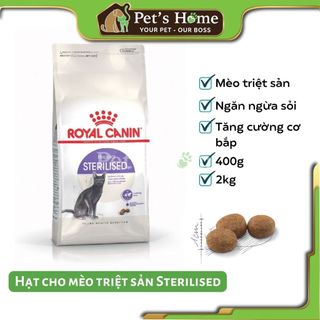 Hạt Royal Canin Sterilised [400g] thức ăn cho mèo triệt sản hỗ trợ tiết niệu Pháp