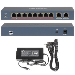 Switch mạng 8 cổng PoE 2 cổng Uplink Hikvision DS-3E0310HP-E