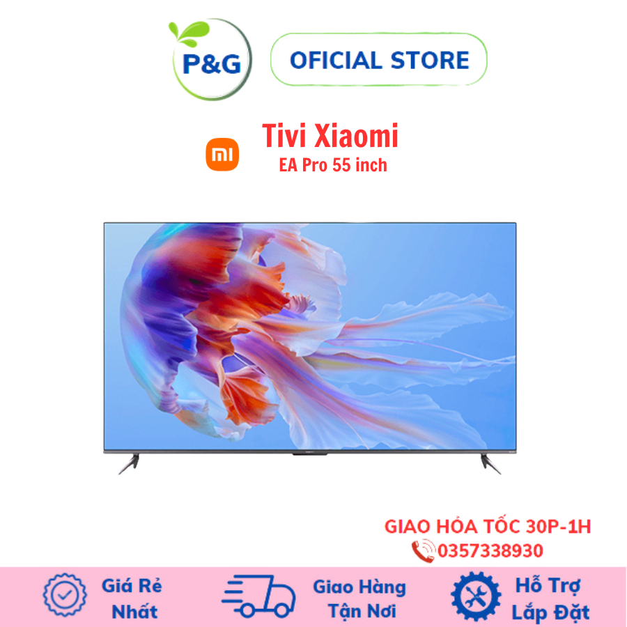 Smart Tivi Xiaomi Ea Pro 55 inch 2023 siêu nét, loại bỏ hình ảnh nhiễu bóng mờ - Hàng nội địa