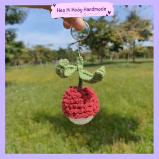 Móc khóa len quả vải by heo hí hoáy handmade